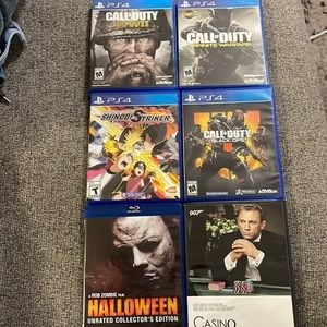 PS4 Games and 2 movies